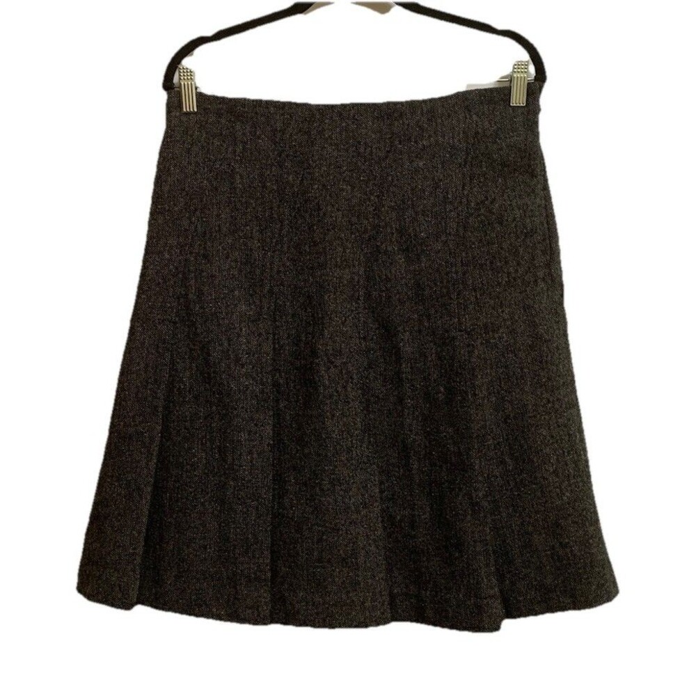 Banana Republic Womens Size 12 Wool Blend Pleated Lined Dark Academia
